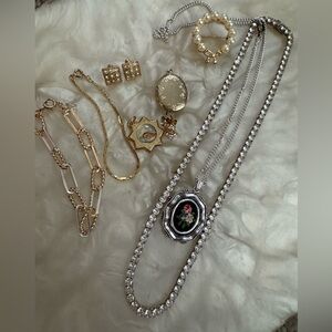 Vintage Jewelry Bundle— Dainty Gold and Silver Jewelry Set